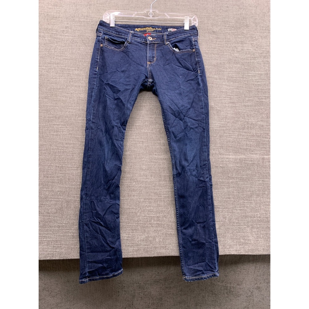 Arizona Jean Co. Jeans Womens 7 Short Blue Denim Stretch Low Rise Skinny Leg